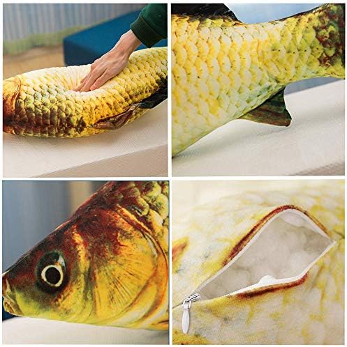 JULAN 3D Giant Fish Plush Pillow 31inch