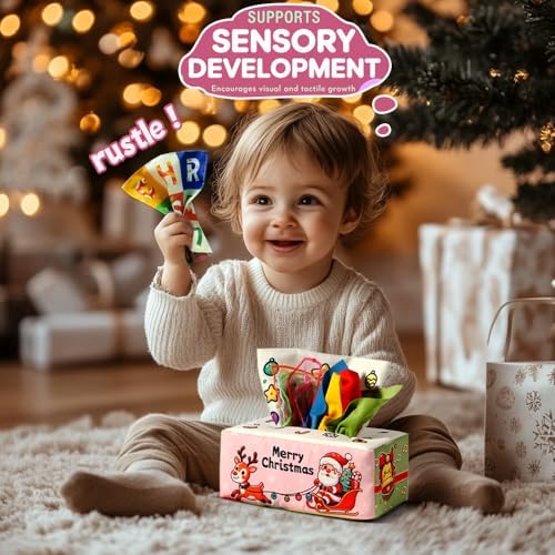Waybla Christmas Baby Toy 6-12M Sensory Pull Toy
