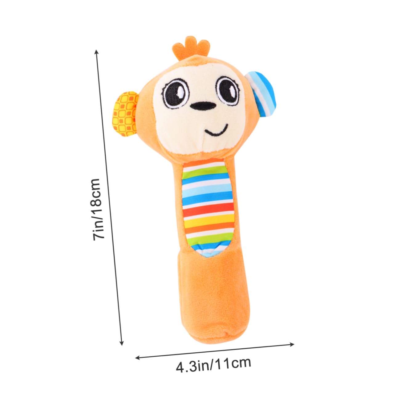SUPVOX Plush Rattle Monkey Toy for Newborn Baby