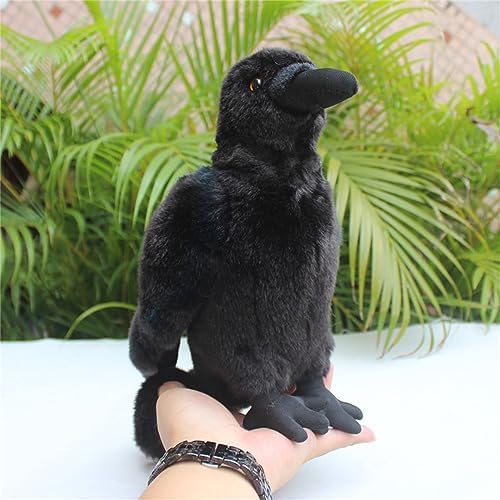Whrigud Realistic Crow Plush Pillow Toy