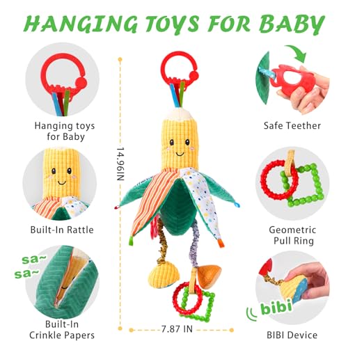 Jollybaby Baby Rattles Hanging Toys for Car Seat Crib Stroller Gym