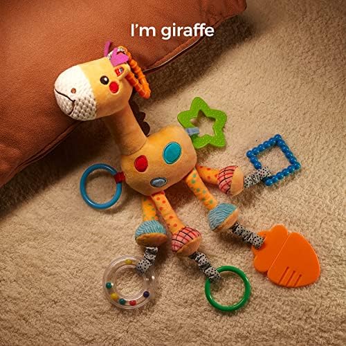 TUMAMA Giraffe Hanging Rattle Toy for Newborns