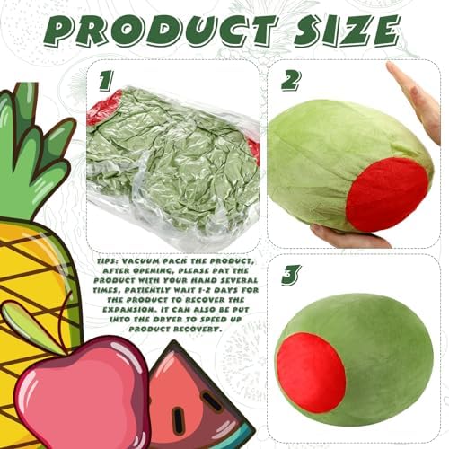 Beeveer Olive Shaped Plush Pillow Cute Hugging Toy