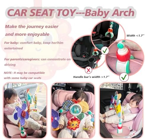 UTOPLIKEY Baby Activity Arch Toy with Rattles and Crinkles