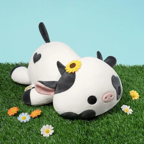 Onsoyours 12 Sunflower Cow Plush Pillow Toy