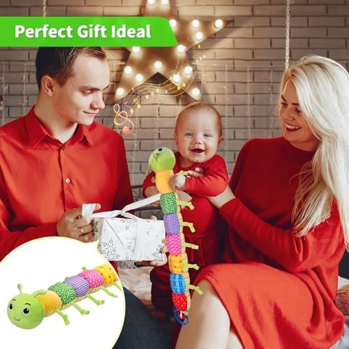 PADONISE Musical Plush Stuffed Animal Toy for Newborns 0-12 Months