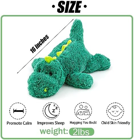 YOUBLEK 16 Dinosaur Weighted Plush Toy