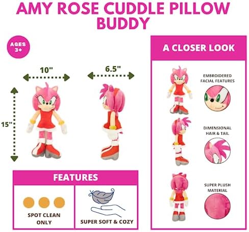 Franco Sonic Amy Rose Plush Pillow Buddy