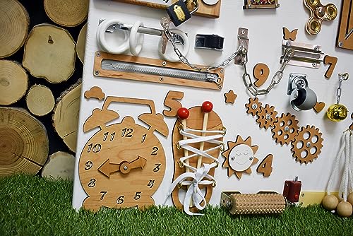 Handmade Toddler Busy Board - Sensory Development Toy