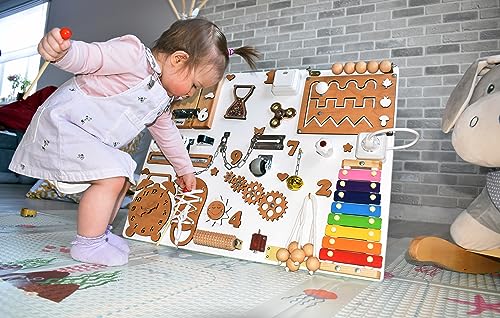 Handmade Toddler Busy Board - Sensory Development Toy
