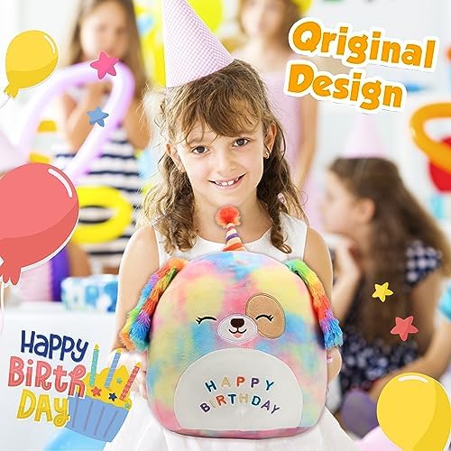 Easfan 12 Rainbow Birthday Dog Plush Pillow 1
