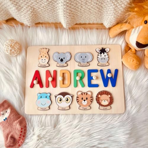 Personalized Name Puzzle with Custom Blessing for Toddlers