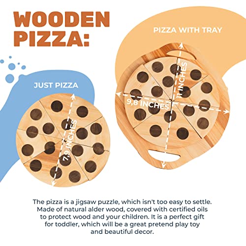 Enjoy The Wood Pizza Kitchen Toy Wooden Pretend Play Set