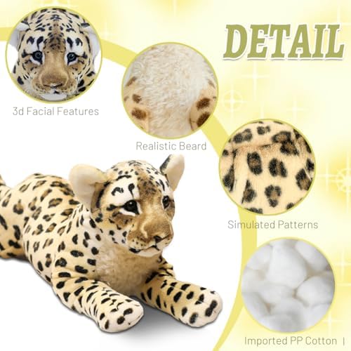 Gisqis Cheetah Plush Pillow 158 Giant Realistic Stuffed Animal