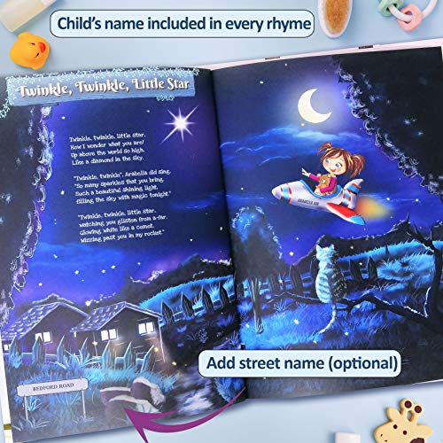 Personalized Nursery Rhymes Book for Babys 1st Birthday