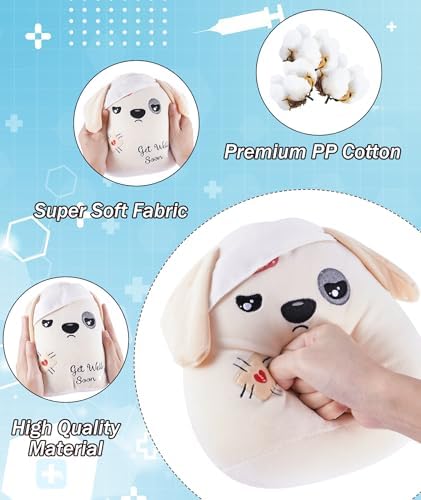 Get Well Soon Dog Plushie - 9 Inch Apricot Bandage Plush Toy