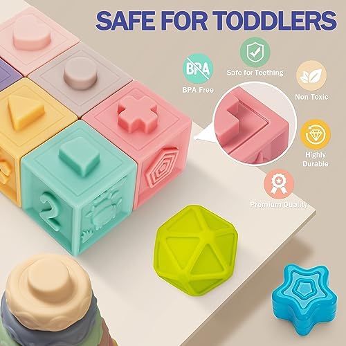 Jyusmile 5 in 1 Montessori Baby Toy Set