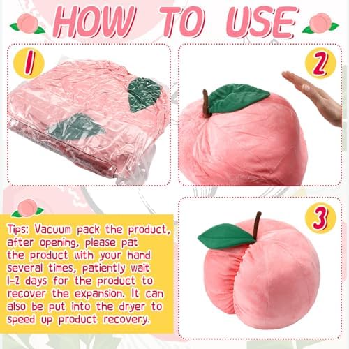Beeveer Peach Plush Pillow Cute Hugging Toy