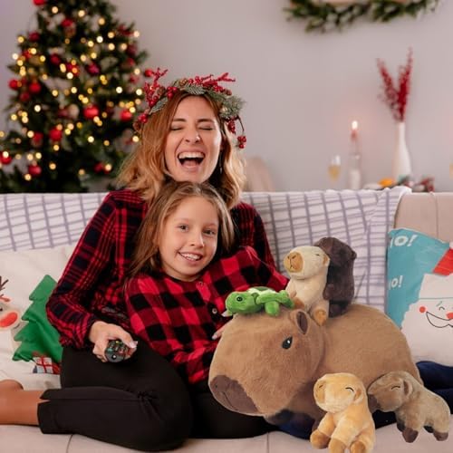 5 in 1 Capybara Plush Set with Zipper Pouch