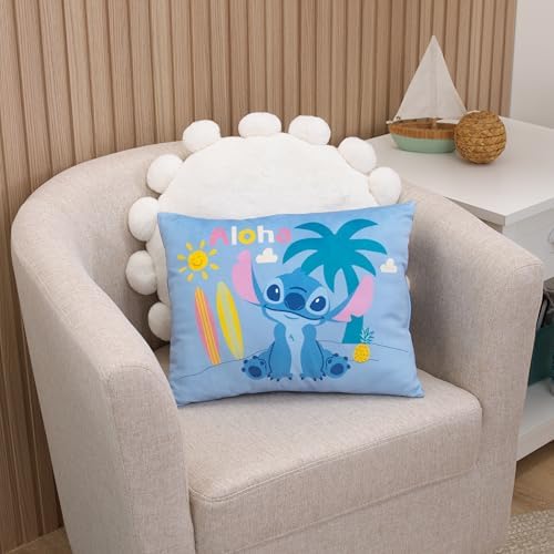Disney Stitch Decorative Throw Pillow with Aloha Message