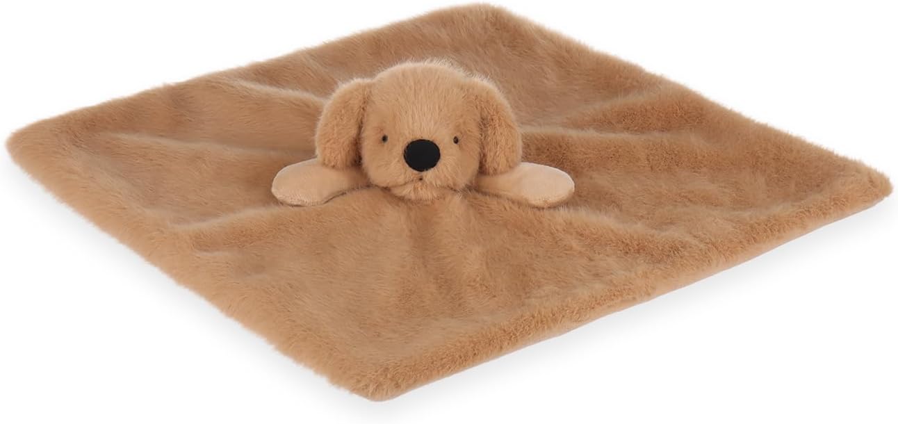 Apricot Lamb Taupe Security Blanket for Babies 1