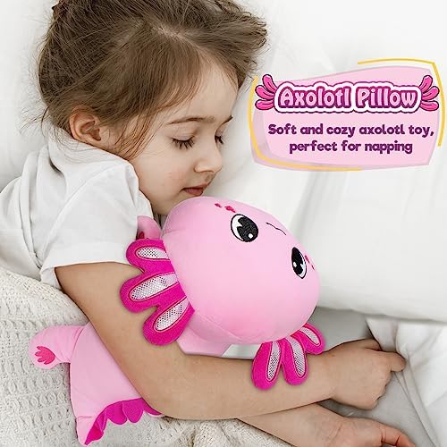 Officygnet 13 Inch Axolotl Plush Pillow