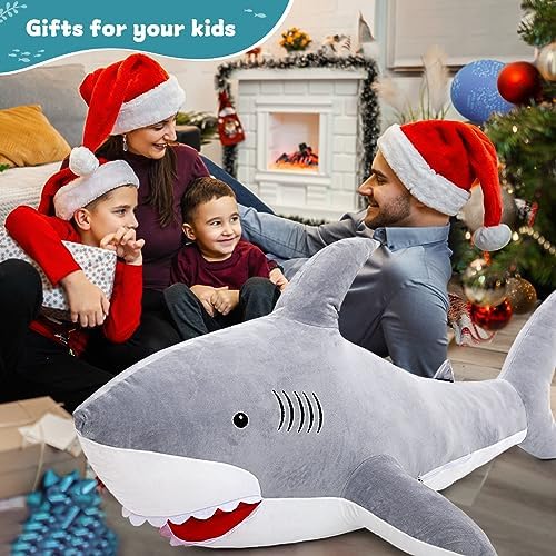 MorisMos Giant Shark Plush Pillow Toy 51 Inch