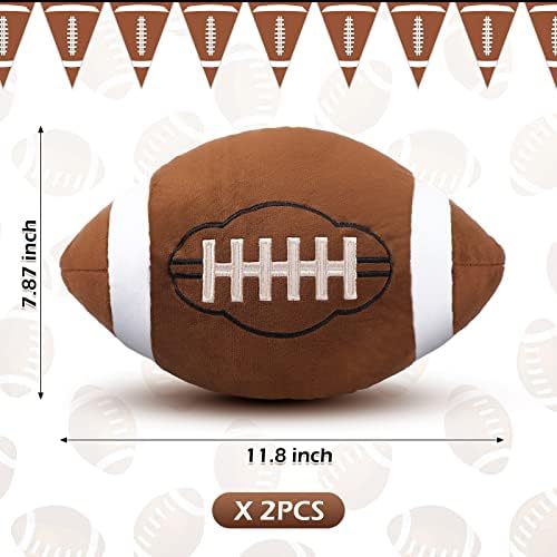 HyDren Football Pillows 2 Pcs Fluffy Plush