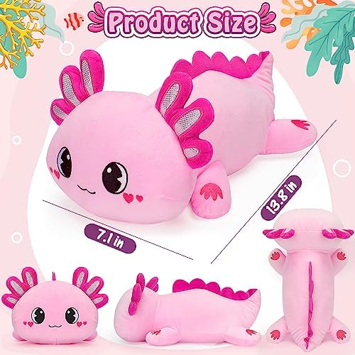 Officygnet 13 Inch Axolotl Plush Pillow