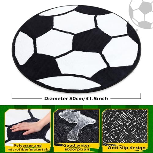 Nuanchu Soccer Plush Pillows and Rug Set