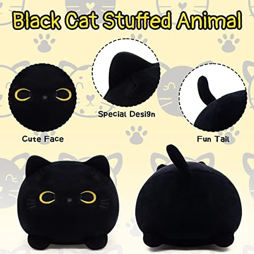 Kawaii Black Cat Plush Pillow Toy for Kids