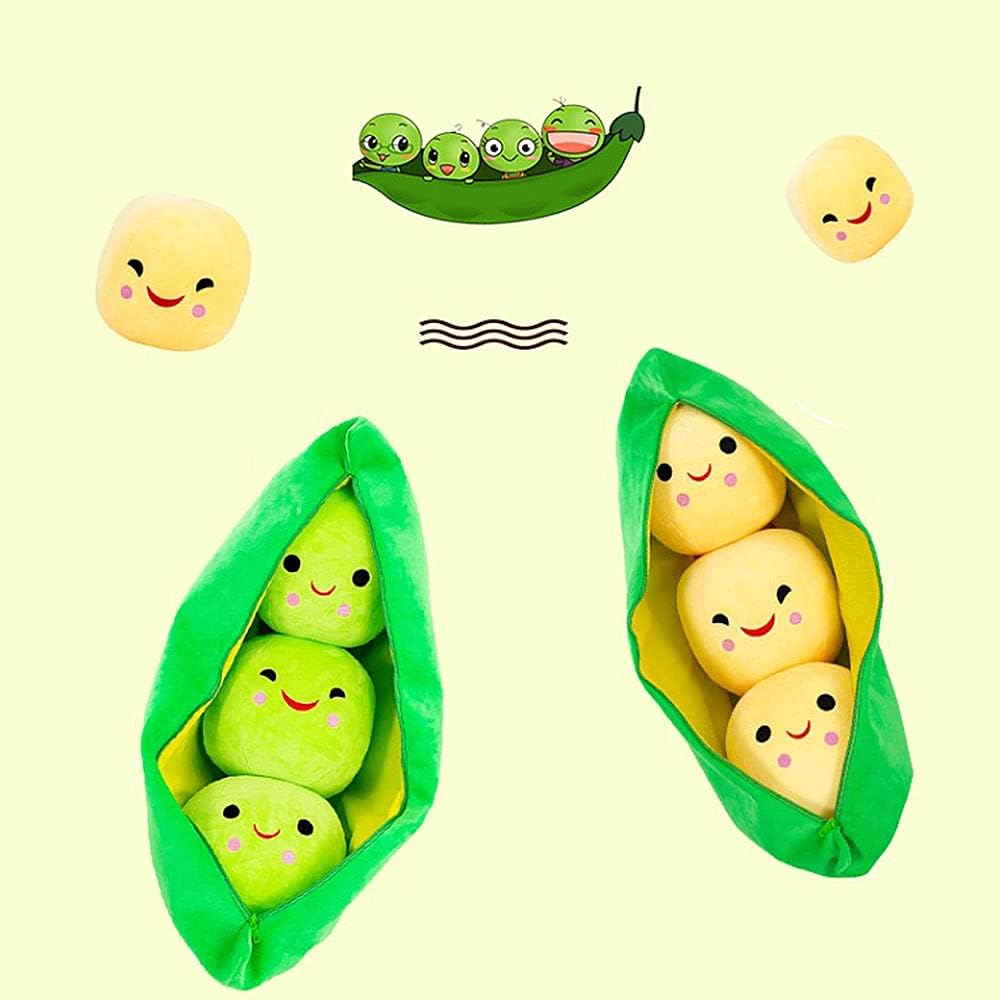 AOQI Giant Peas in a Pod Plush Pillow Set