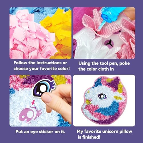 Whatstem Plush Unicorn Pillow DIY Craft Kit