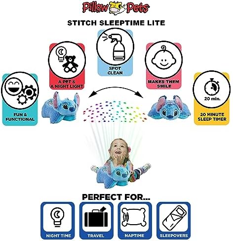 Pillow Pets Sleep Time Light Stitch Plush Pillow