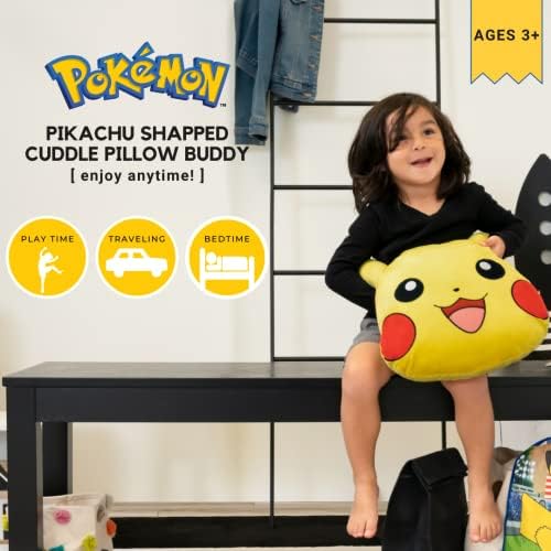 Pokemon Pikachu Plush Cuddle Pillow Buddy One Size Soft Fun