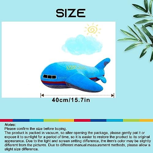 157 Blue Airplane Plush Pillow Toy for Kids 1