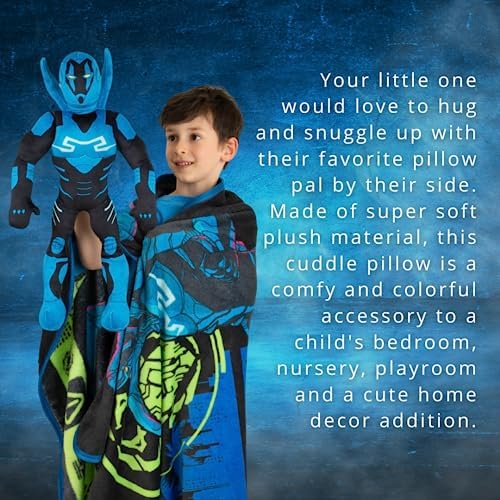 Franco Kids Bedding Plush Cuddle Pillow Blue Beetle