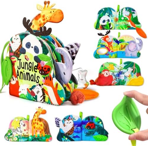 Jovow Baby Books 0-18 Months Teething Tummy Time Toys