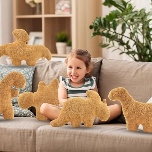 Dino Nugget Plush Pillow Funny Birthday Gift for Kids and Teens