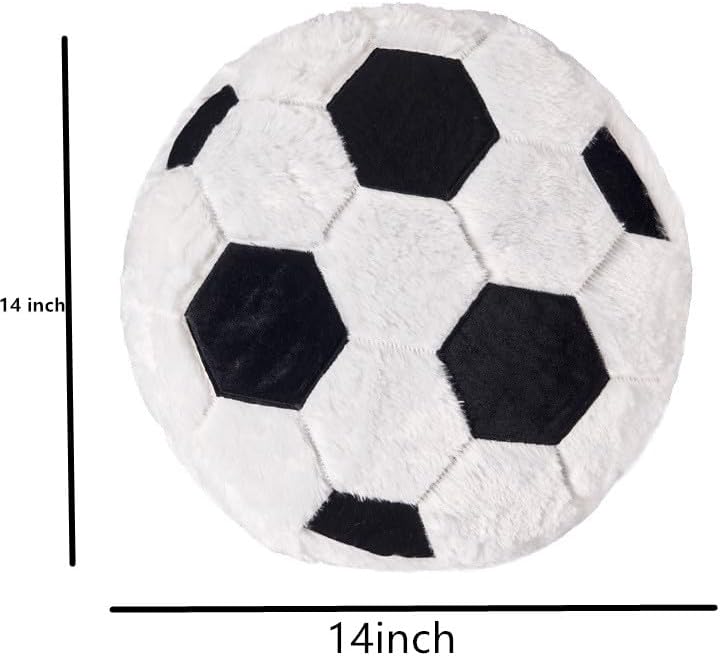 14inch Fluffy Soccer Ball Plush Pillow Soft Durable