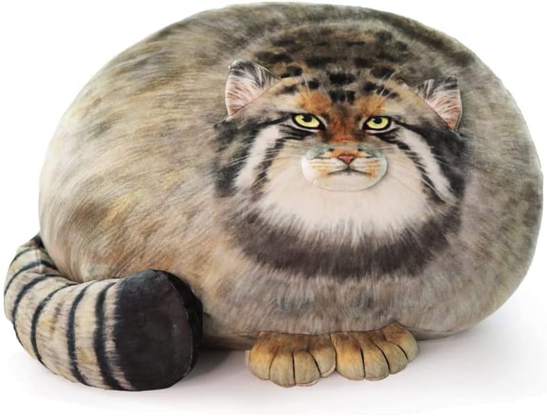 Chubby Steppe Cat Plush Pillow 18 Inch Cute Stuffed Animal