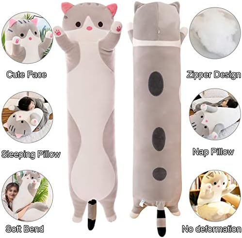 Kekeso Giant Gray Cat Plush Pillow 90cm