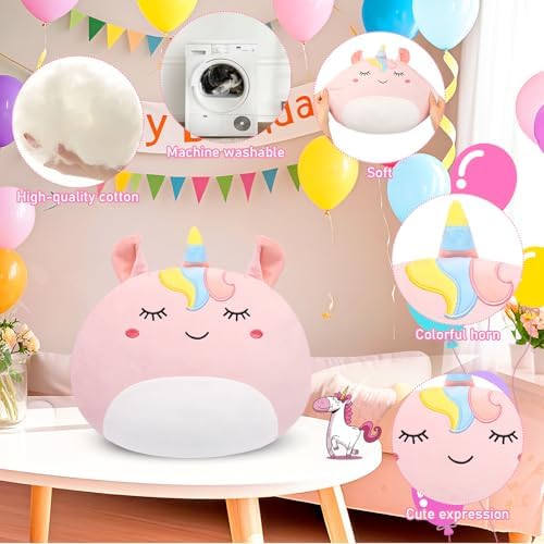 Slojkardon 12 Inch Pink Unicorn Plush Pillow Toy