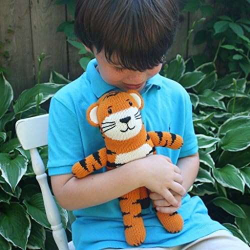 ZUBELS Baby Kai The Tiger Plush Rattle 7-Inch