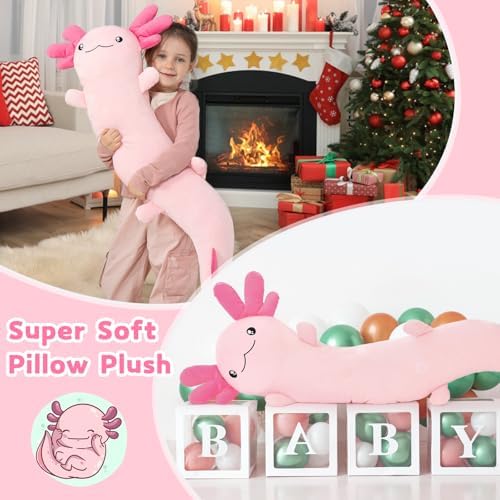 MaoGoLan Glow-in-the-Dark Axolotl Plush Pillow