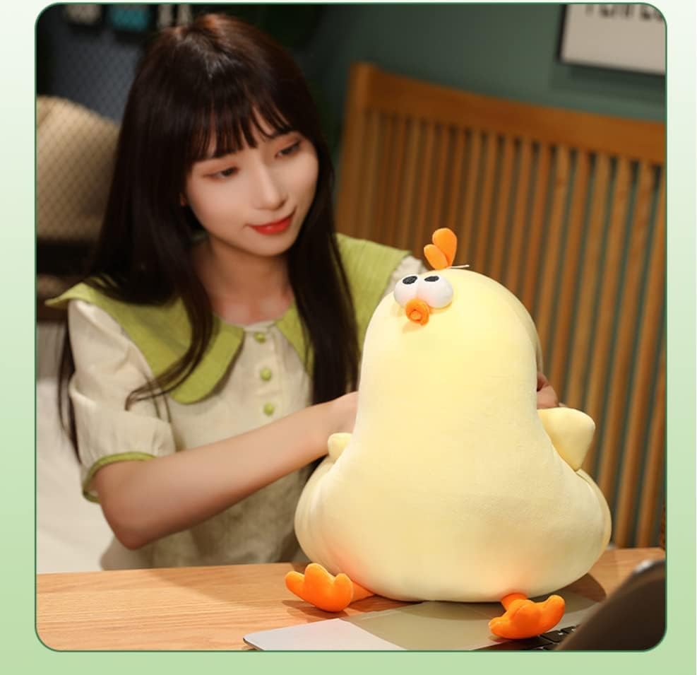 Funny Fat Chicken Plush Pillow Soft Hug Toy for Kids