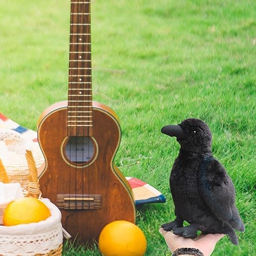 Whrigud Realistic Crow Plush Pillow Toy