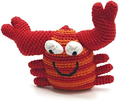 Pebble Handmade Crab Baby Rattle - Red