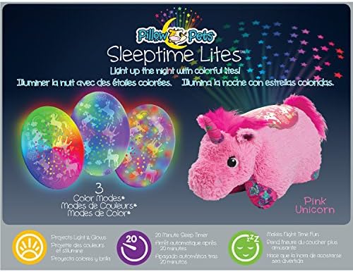 Pillow Pets Pink Unicorn Nightlight Plush 11 Inch