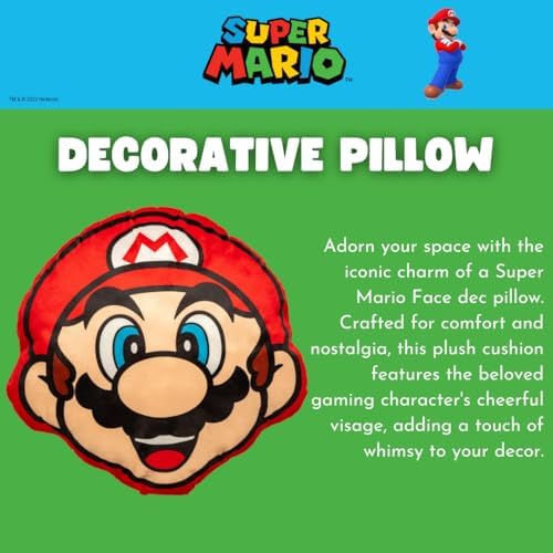 Franco Super Mario Plush Pillow 16 Inches Tall